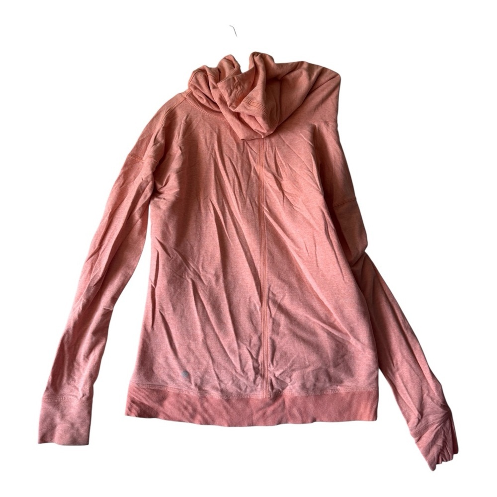Lululemon Stress Less Hoodie Pockets Cowl Hood Lightweight Terry Stretch Top 8 - Picture 3 of 16